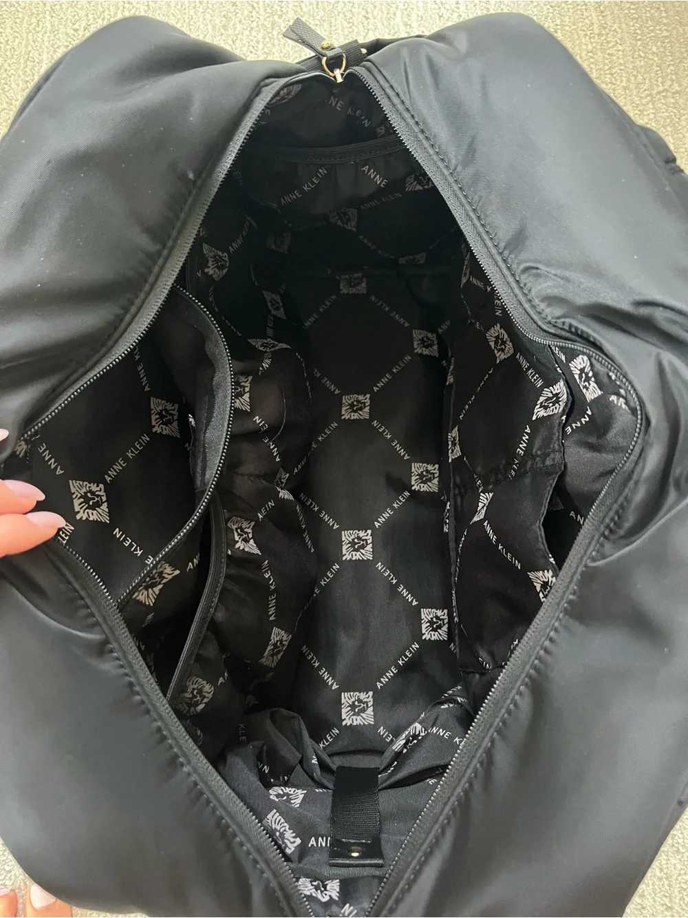 Anne Klein nylon puffer tote bag